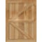 Ekena Millwork Framed Board-n-Batten Shutters w/Z-Bar, Rough Sawn Western Red Cedar, 32 1/4W x 38H, PR RBF06Z32X038RWR - alternate 4